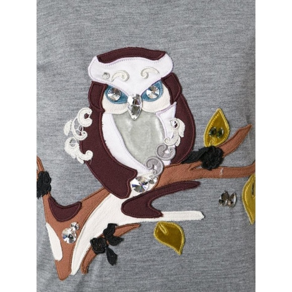 Dolce & Gabbana Owl Appliqué Crystal Studded Sweat - Picture 5 of 6